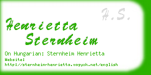 henrietta sternheim business card
